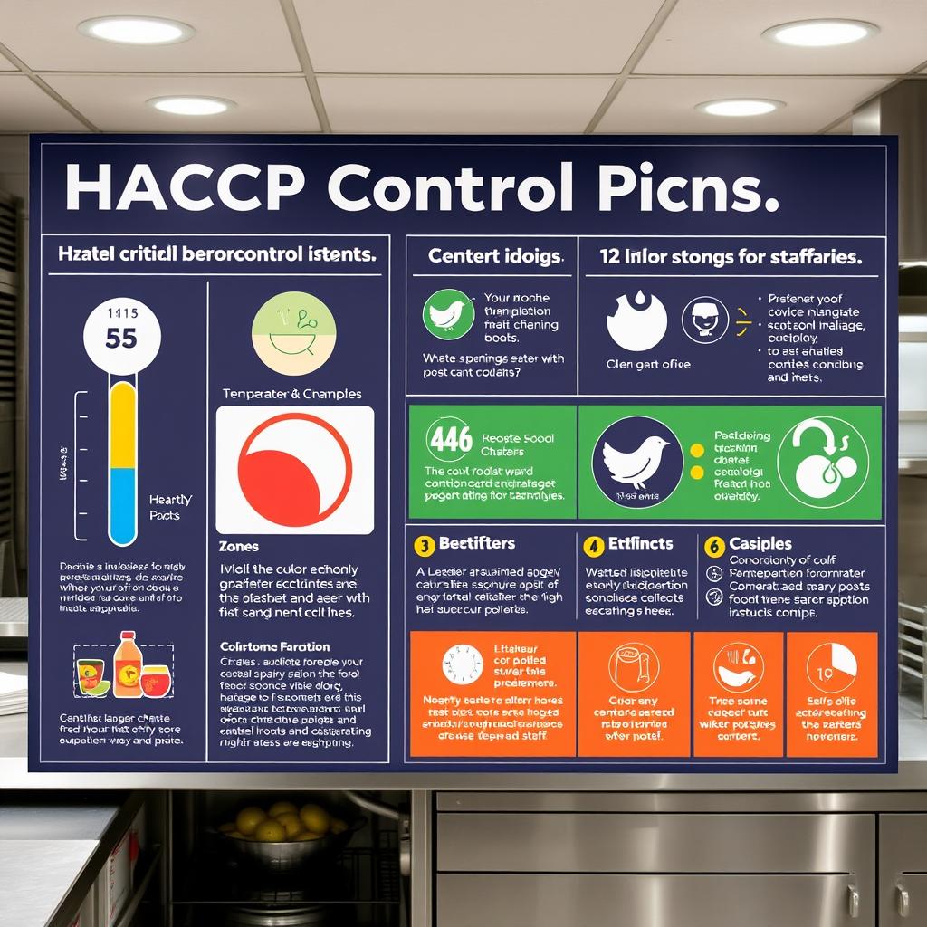 Affichage visuel des points critiques HACCP en cuisine