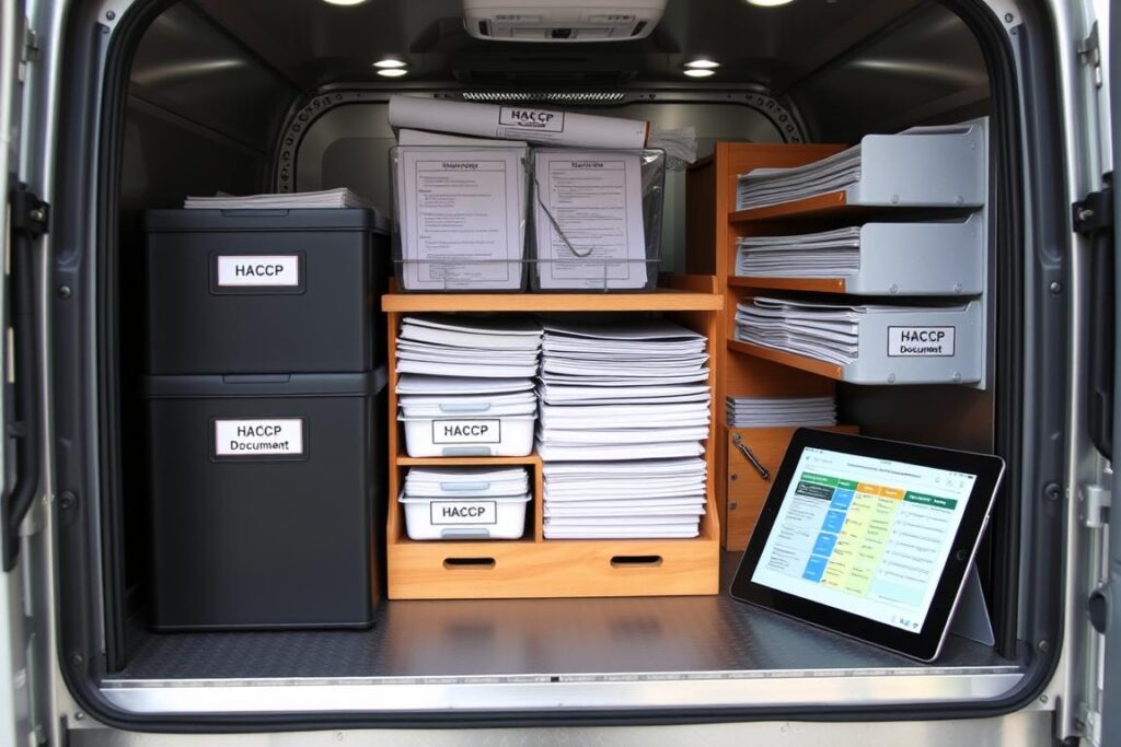 Système d'archivage pour documents HACCP dans un Food Truck