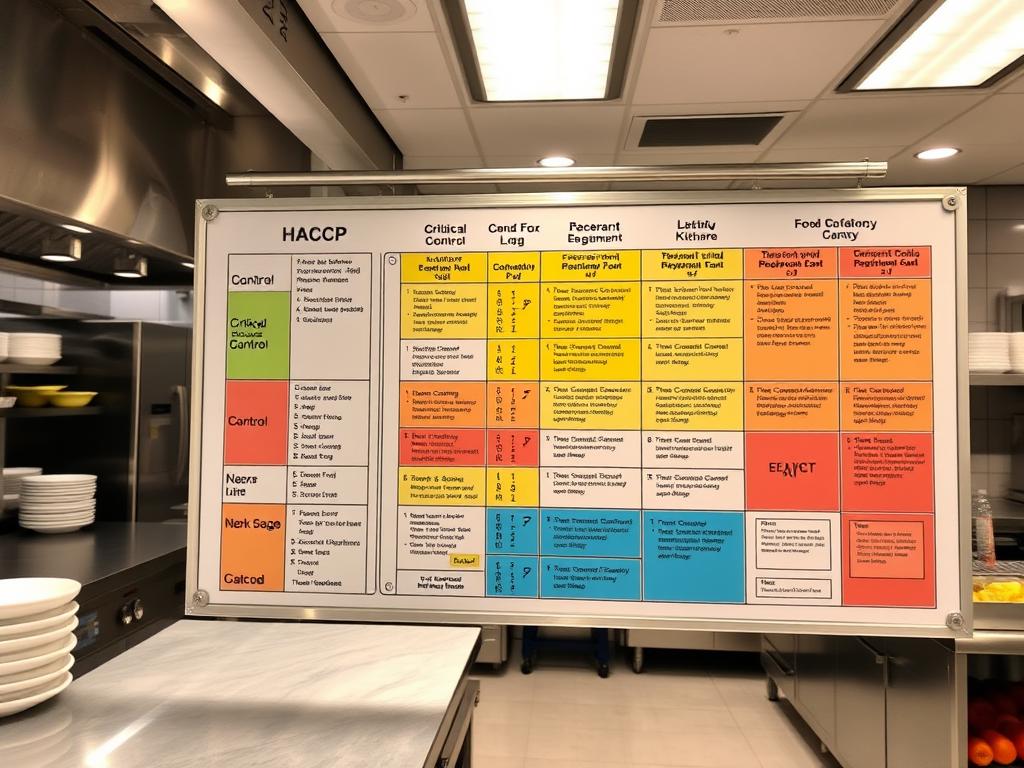 Tableau de contrôle HACCP en restauration avec points critiques