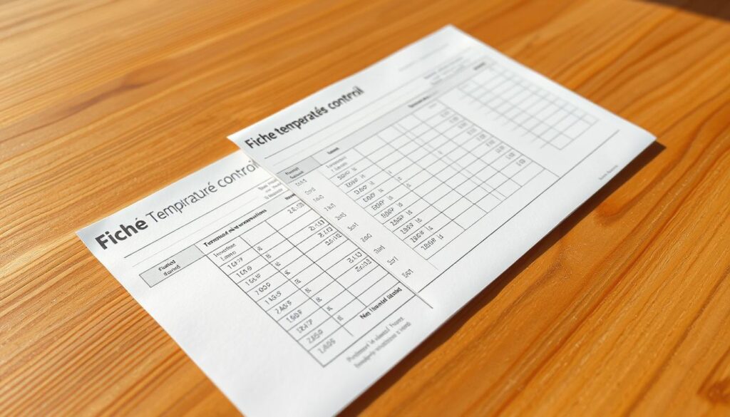 Fiche température relevés contrôle