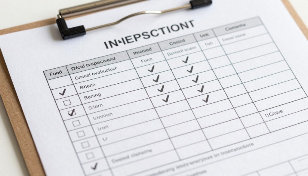 Grille d'évaluation sanitaire Alim'confiance avec points de contrôle