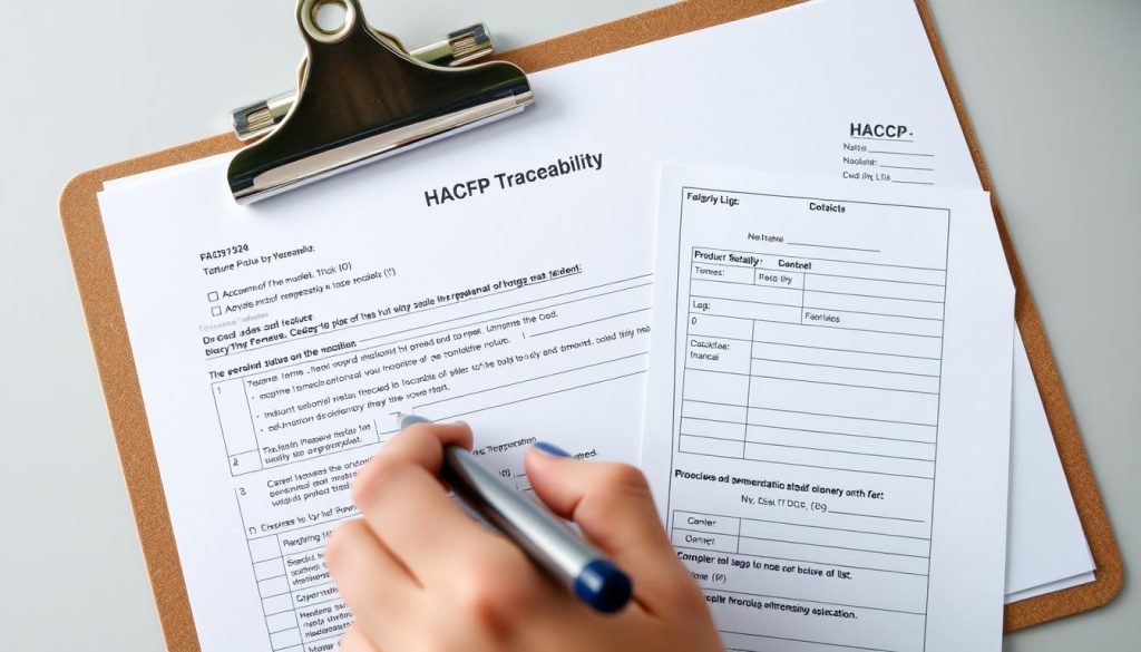 Fiche traçabilité HACCP remplie suite panne chambre froide