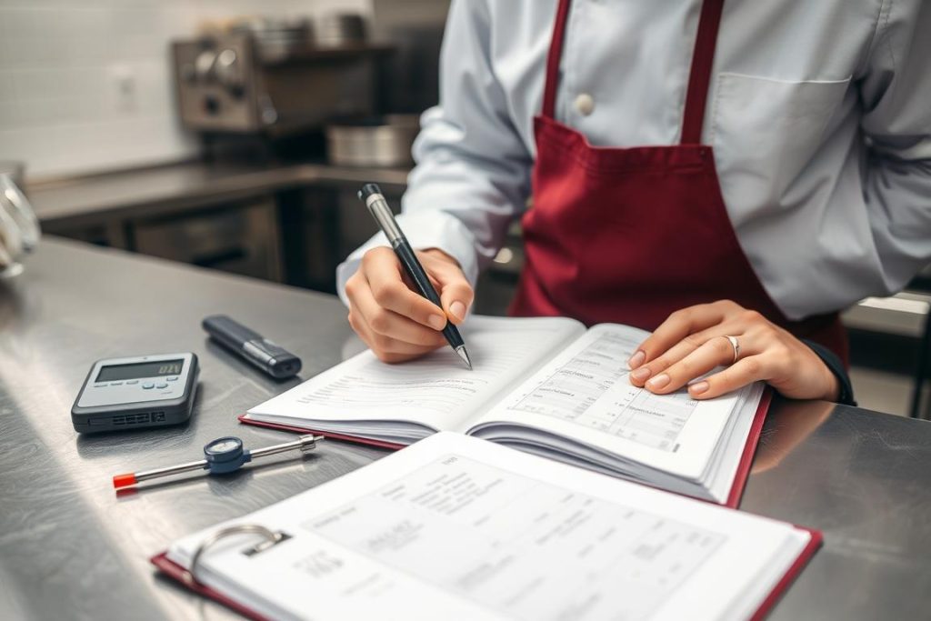 HACCP carnet de suivi for huiles de friture management in professional kitchen