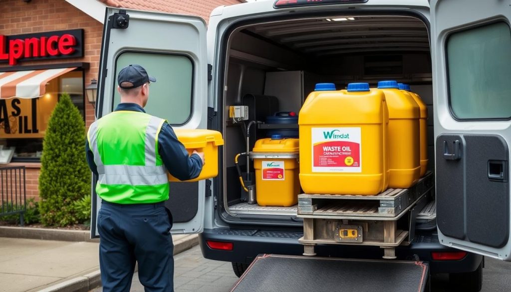 Professional waste oil collection service for restaurants huiles usagées