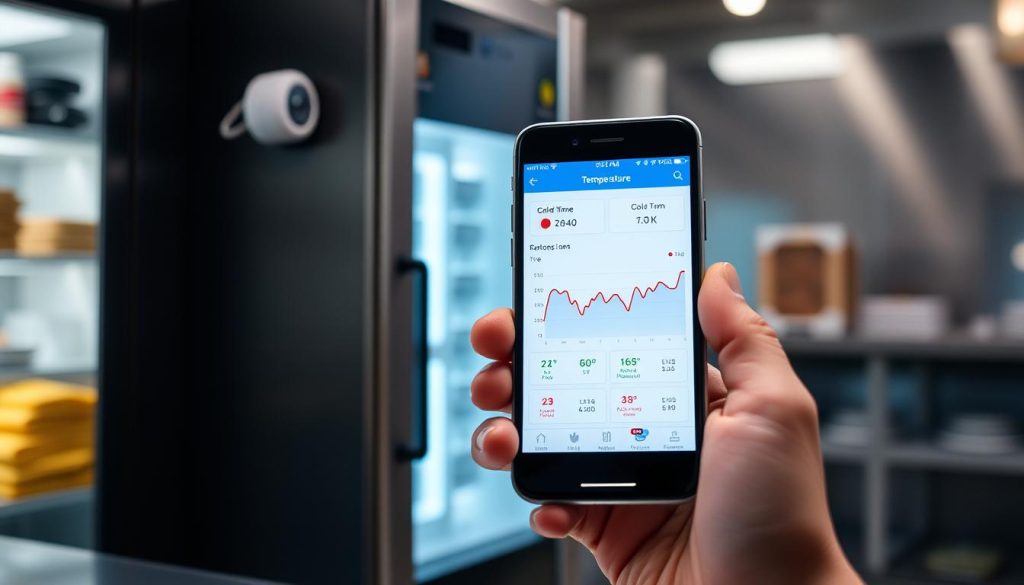 Système surveillance température connecté smartphone alerte temps réel