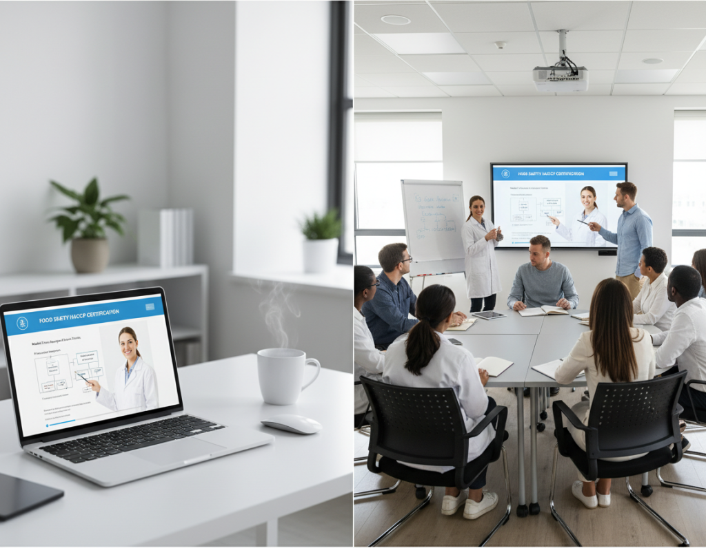 Comparaison formation en ligne et présentielle pour hygiène alimentaire