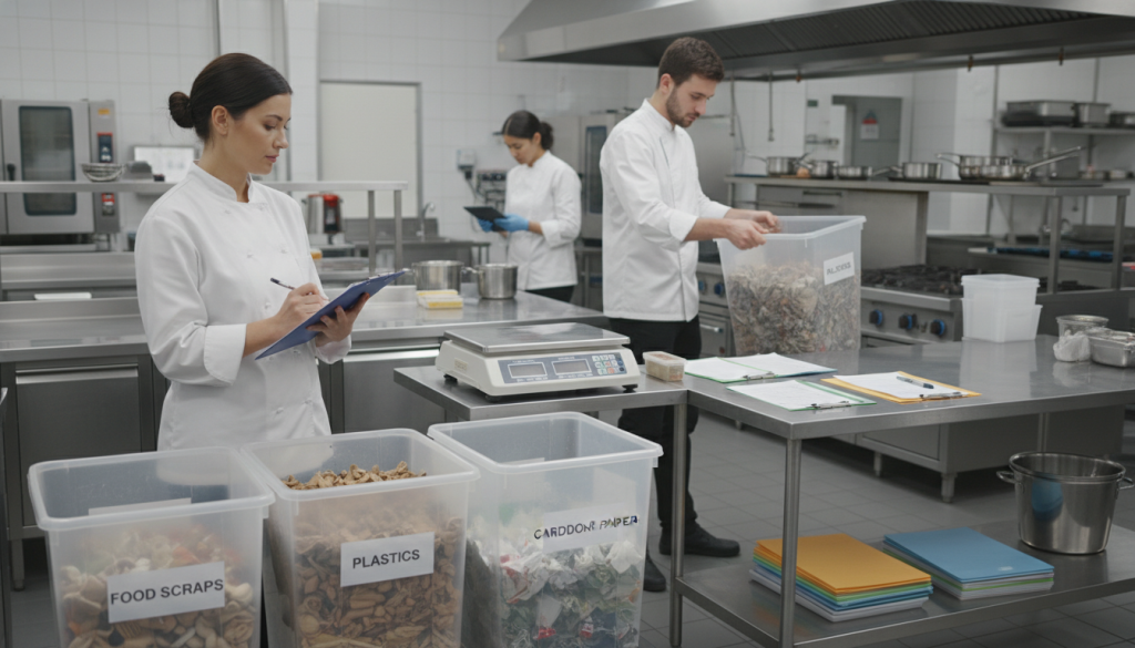 Analyse des déchets d'une cuisine professionnelle pour diagnostic initial zéro déchet